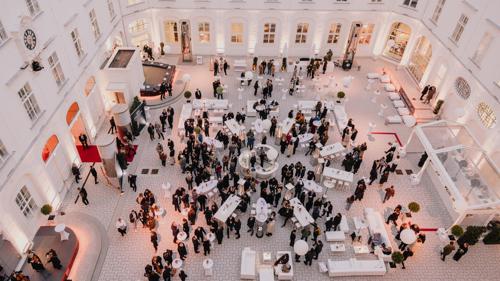 Vienna courtyard social event